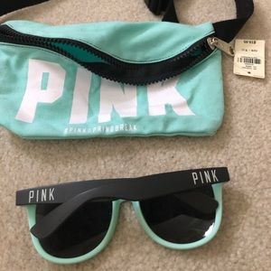 Matching PINK sunglasses and fanny pack